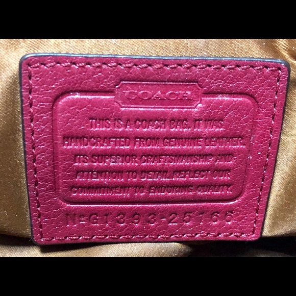 💯% Authentic COACH Red Leather Handbag - Picture 6 of 6